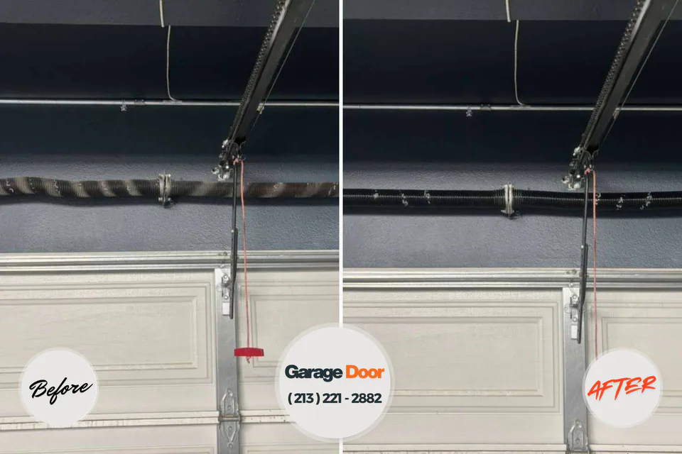 Before and after: garage door installation Glandorf, OH